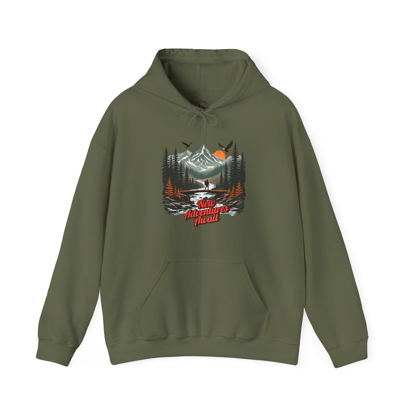 New Adventures Await Hoodie | Hiking Mountain Adventure Sweatshirt