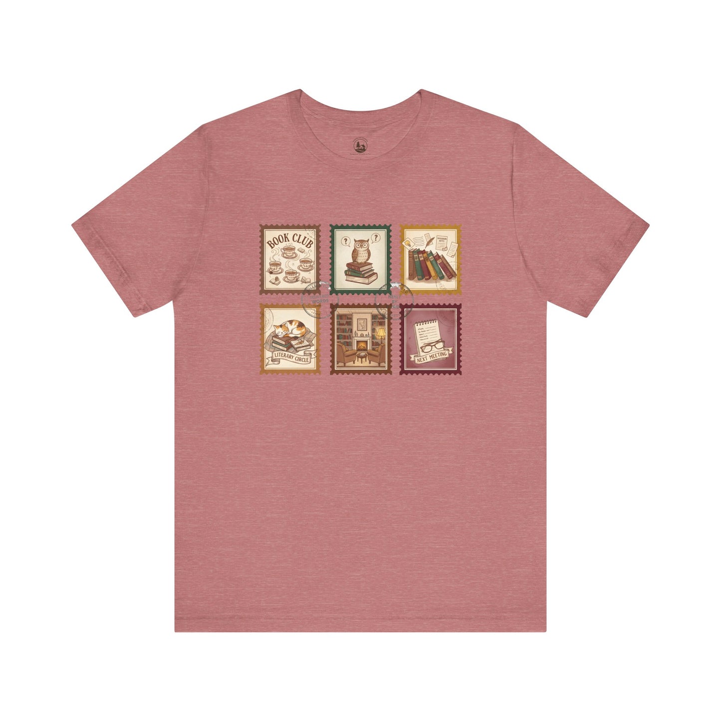 Book Club T-Shirt – Vintage Literary Stamp Design Unisex Tee for Readers