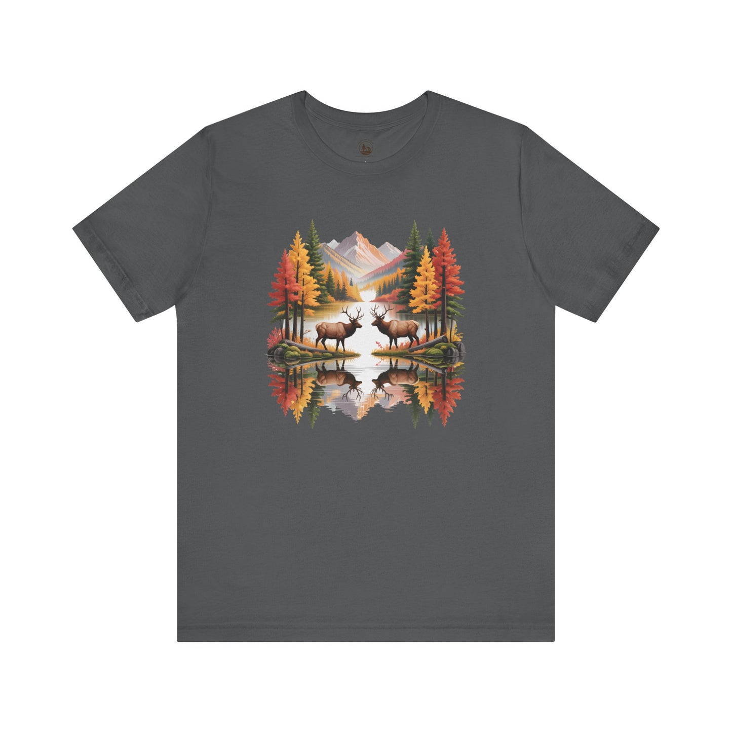 Autumn Wilderness Elk Reflection Unisex T-Shirt