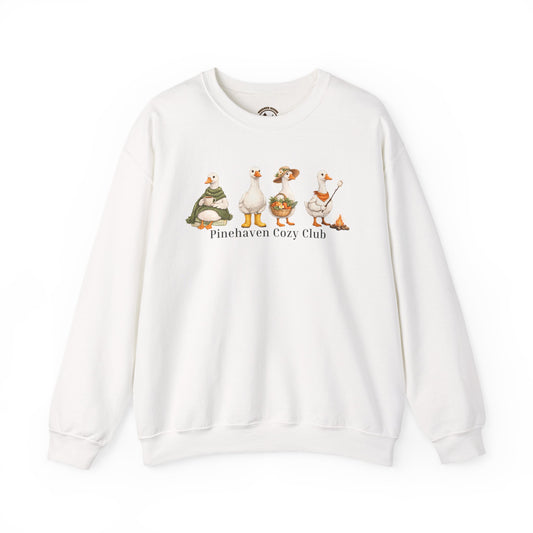 Pinehaven Cozy Club Crewneck Sweatshirt, Cottage core Goose Crewneck, Cozy Aesthetic Sweater, Nature Inspired Pullover, Rustic Lifestyle Clothing