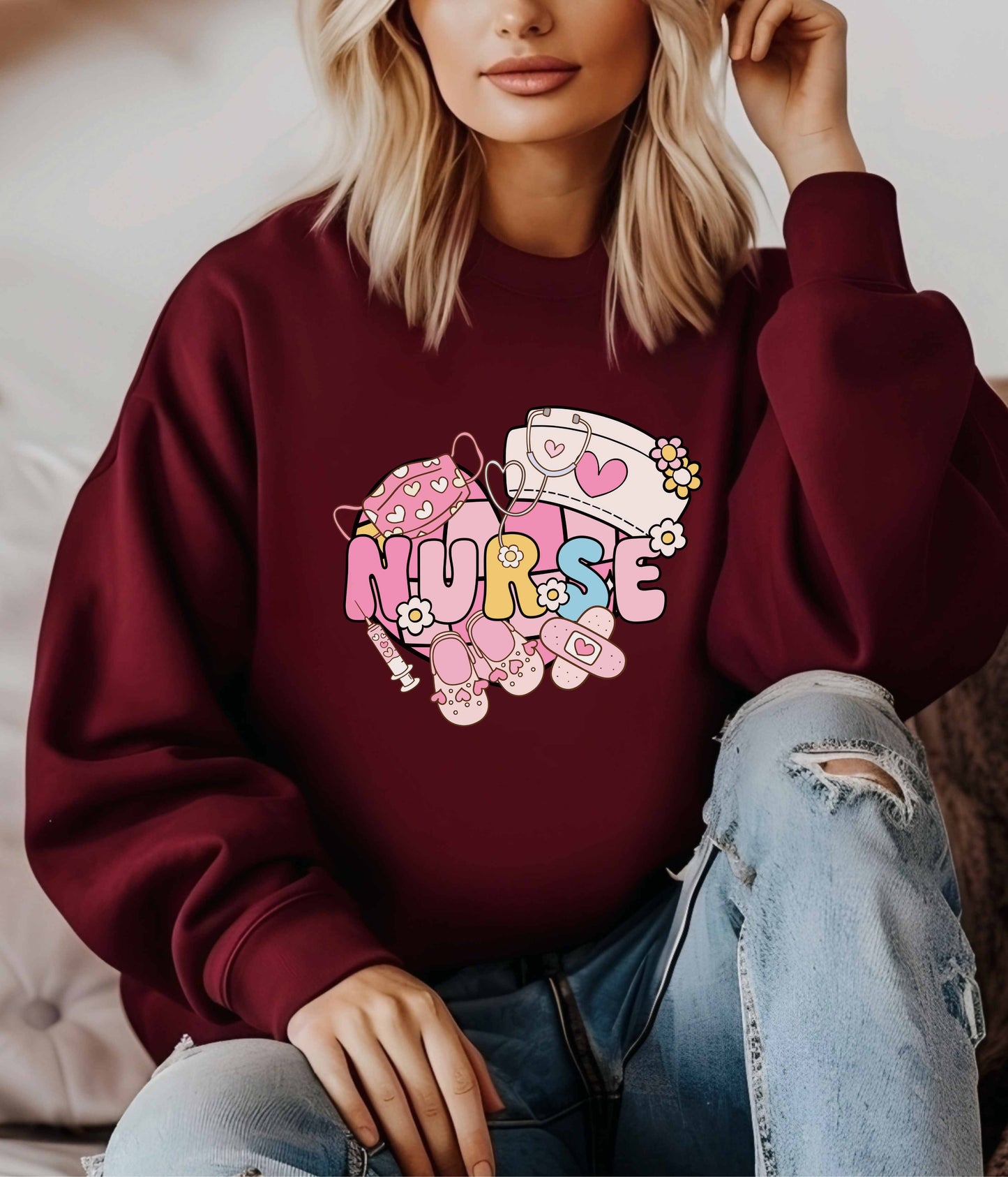 Cute Nurse Sweatshirt, Gift for Nurses
