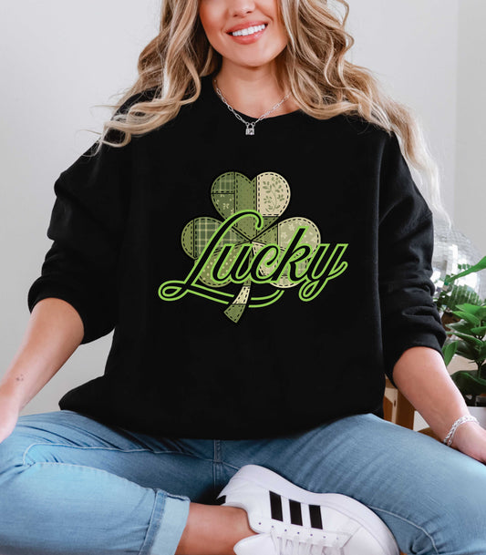 Lucky Patchwork Shamrock Shirt