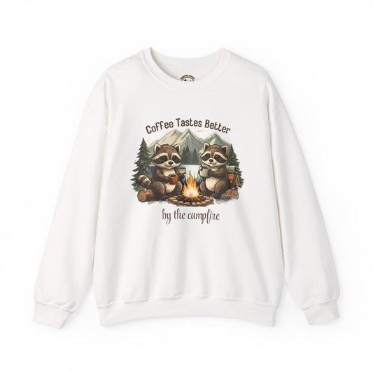 Coffee Tastes Better by the Campfire Shirt, Cute Raccoon Camping Shirt, Coffee Lover Camping Tee, Cozy Campfire Nature Shirt, Pinehaven Cozy Club