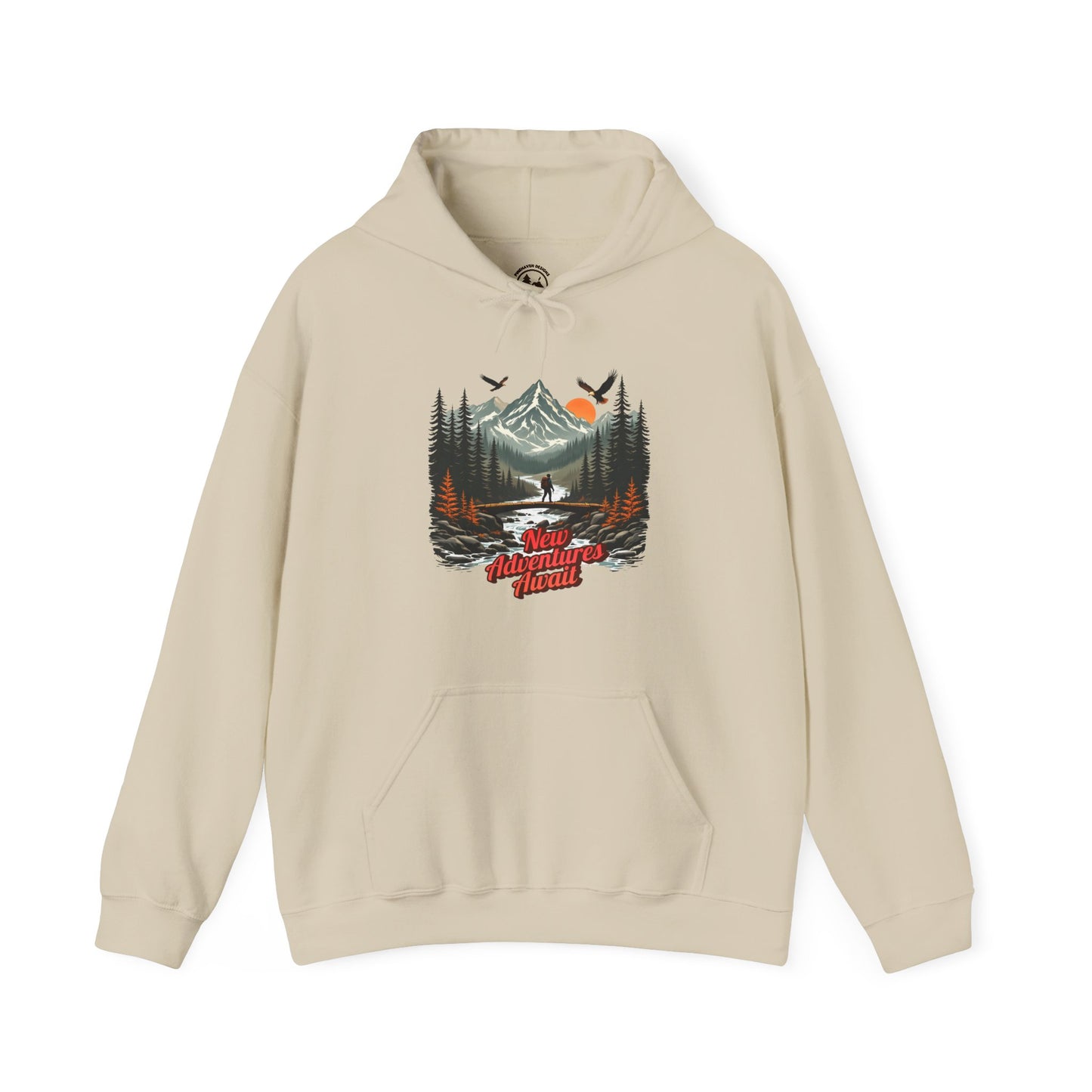 New Adventures Await Hoodie for Women | Mountain Hiking Adventure Sweatshirt