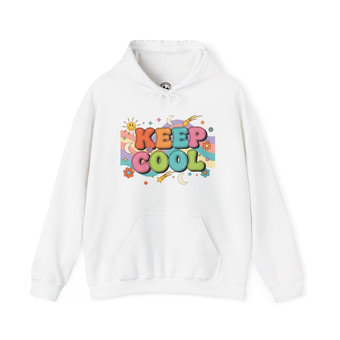 Keep Cool Hoodie – Retro 70s Style Unisex Graphic Hooded Sweatshirt