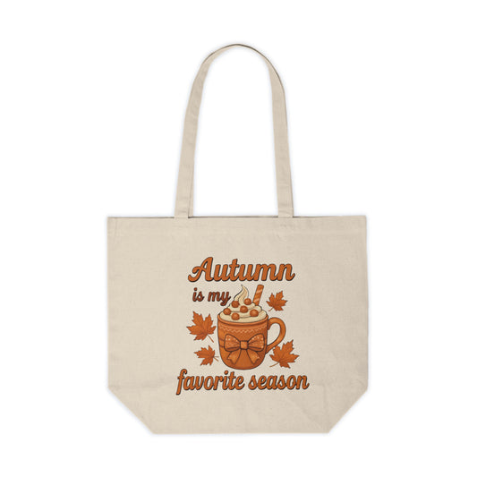 Autumn Is My Favorite Season Tote Bag – Fall Coffee Lover Canvas Bag