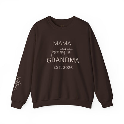 Mama Promoted to Grandma Sweatshirt – Est. 2026