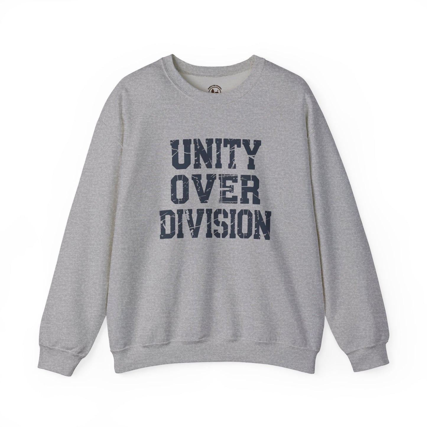 Unity Over Division Crewneck Sweatshirt – Bold Statement Graphic