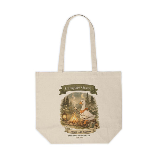 Canvas Tote Bag 18x15 Inches, Camping Nature Tote, Cottage core Market Bag, Reusable Eco Tote, Outdoor Adventure Bag, Gift for Campers, Pinehaven Cozy Club
