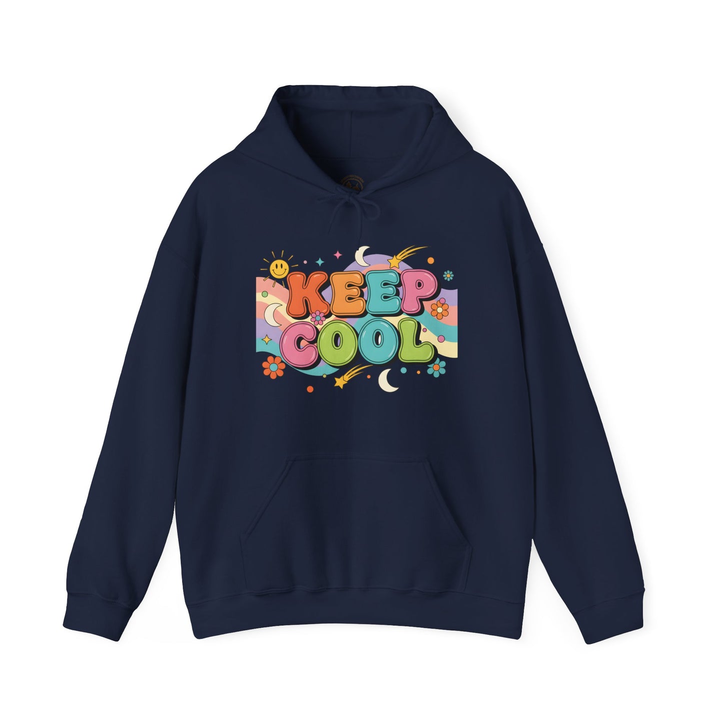 Keep Cool Hoodie – Retro 70s Style Unisex Graphic Hooded Sweatshirt