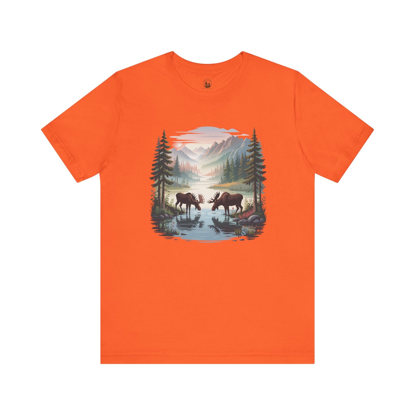 Moose Wilderness T-Shirt | Nature Mountain Landscape Graphic Tee Unisex