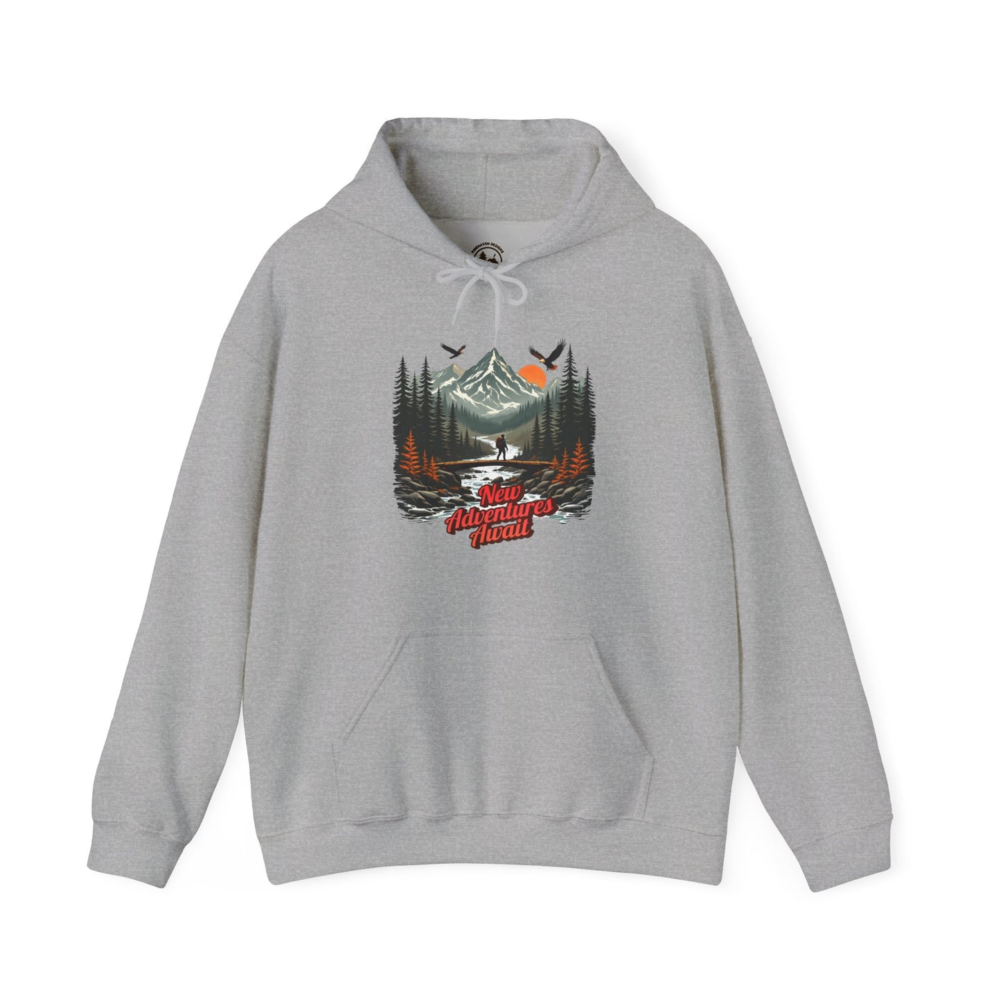 New Adventures Await Hoodie for Women | Mountain Hiking Adventure Sweatshirt