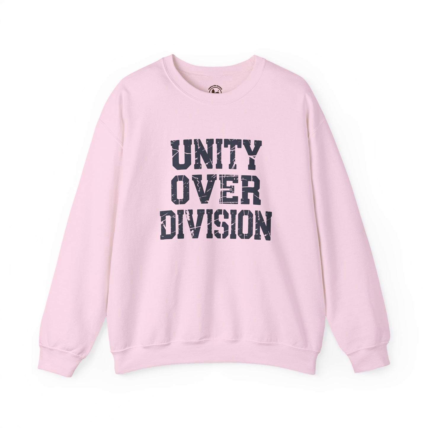 Unity Over Division Crewneck Sweatshirt – Bold Statement Graphic