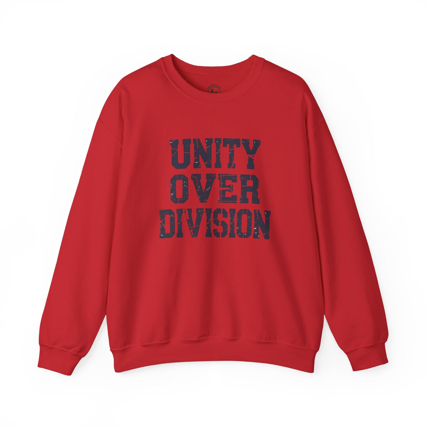 Unity Over Division Crewneck Sweatshirt – Bold Statement Graphic