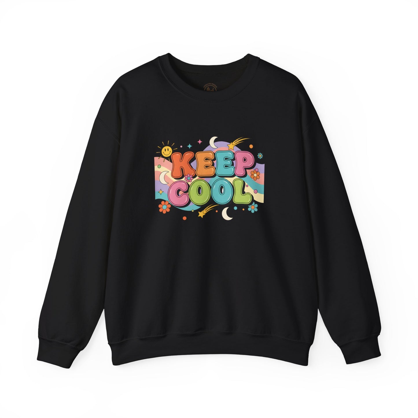 Keep Cool Retro Crewneck Sweatshirt – Unisex Vintage 70s Style