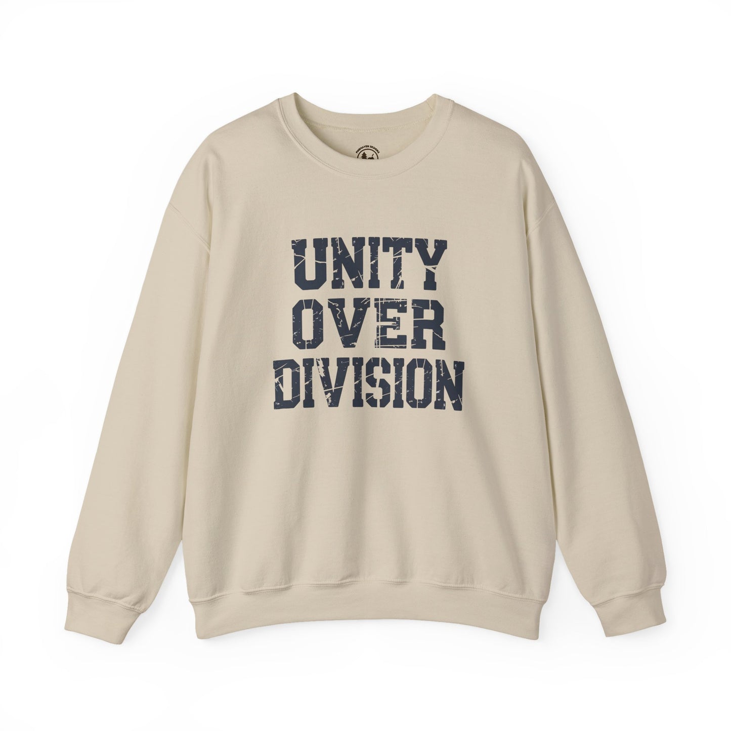 Unity Over Division Crewneck Sweatshirt – Bold Statement Graphic