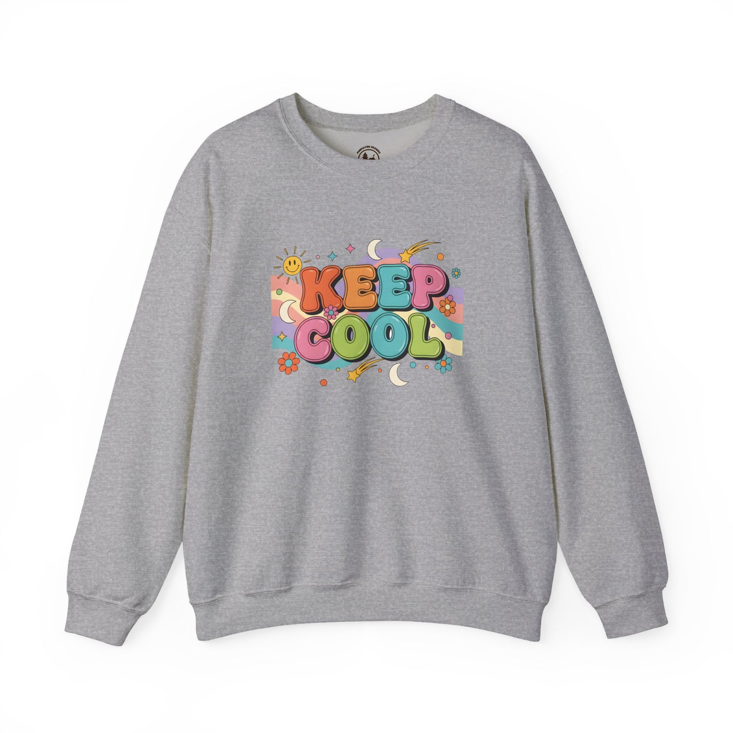 Keep Cool Retro Crewneck Sweatshirt – Unisex Vintage 70s Style