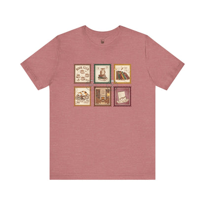 Book Club T-Shirt – Vintage Literary Stamp Design