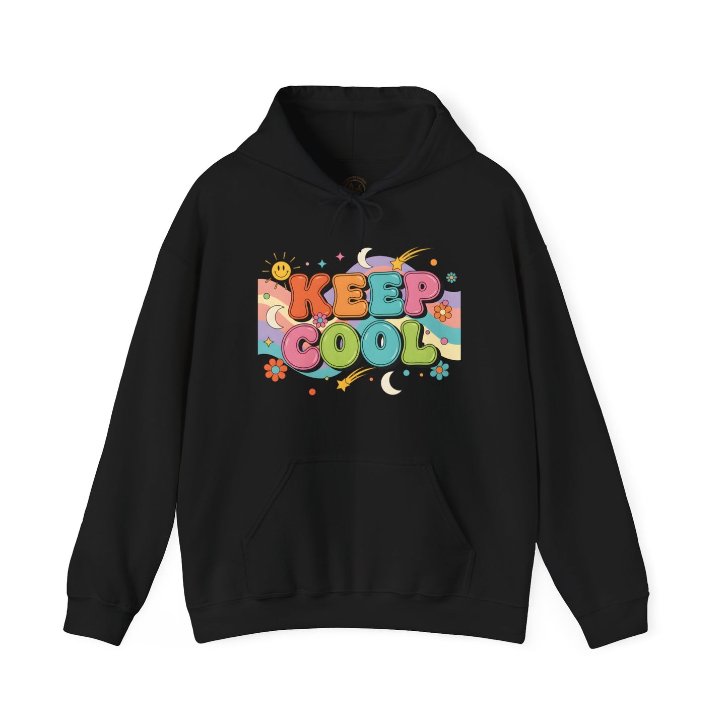 Keep Cool Hoodie – Retro 70s Style Unisex Graphic Hooded Sweatshirt