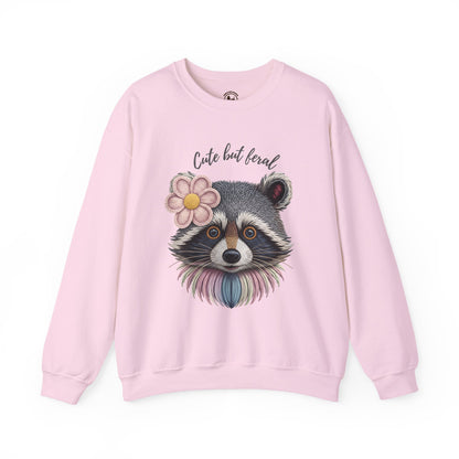 Cute But Feral Raccoon Sweatshirt