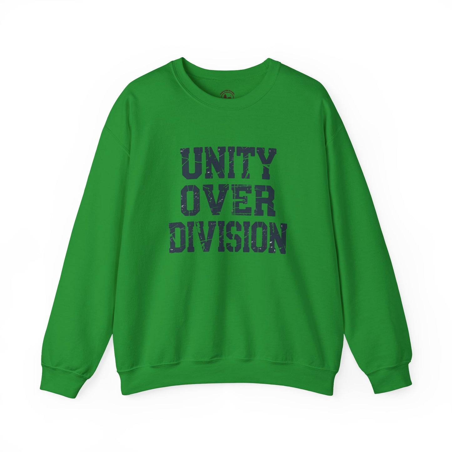 Unity Over Division Crewneck Sweatshirt – Bold Statement Graphic