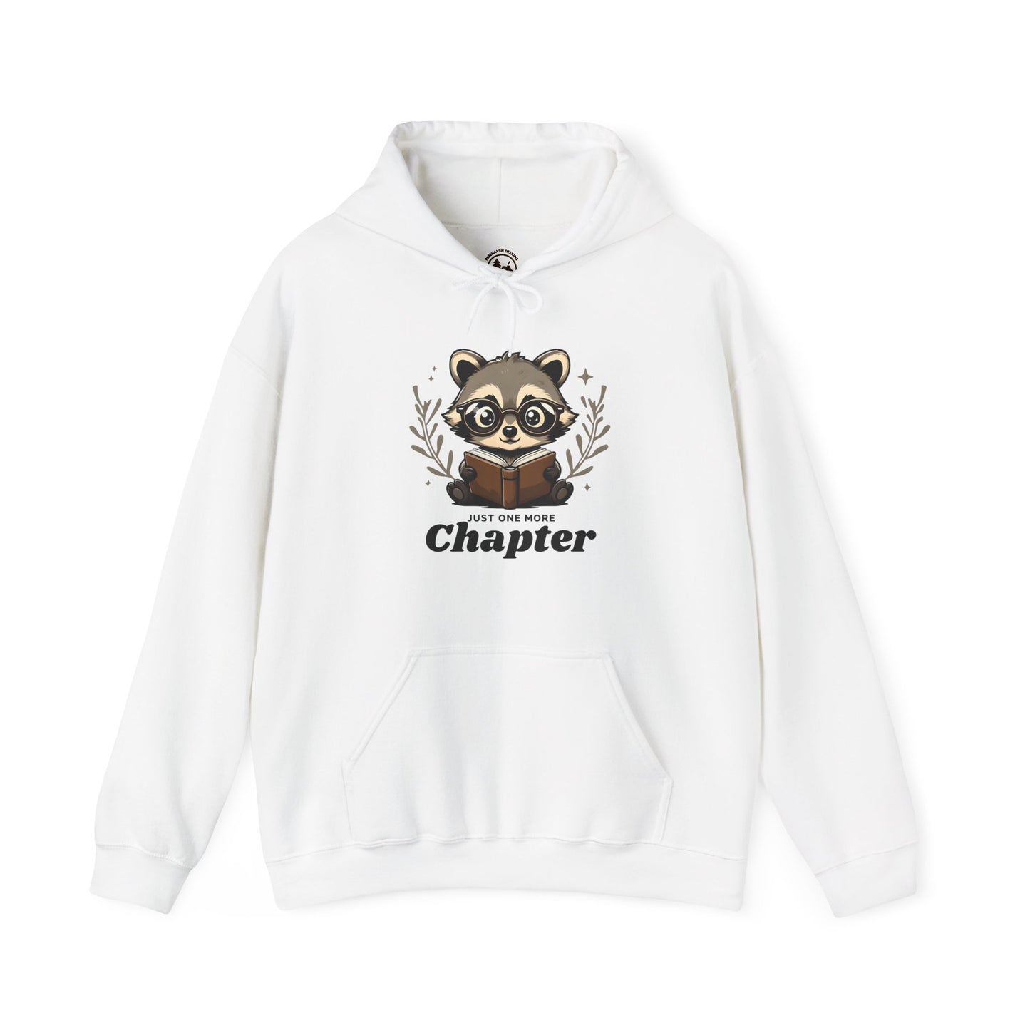 Just One More Chapter Charming Reading Raccoon Hoodie