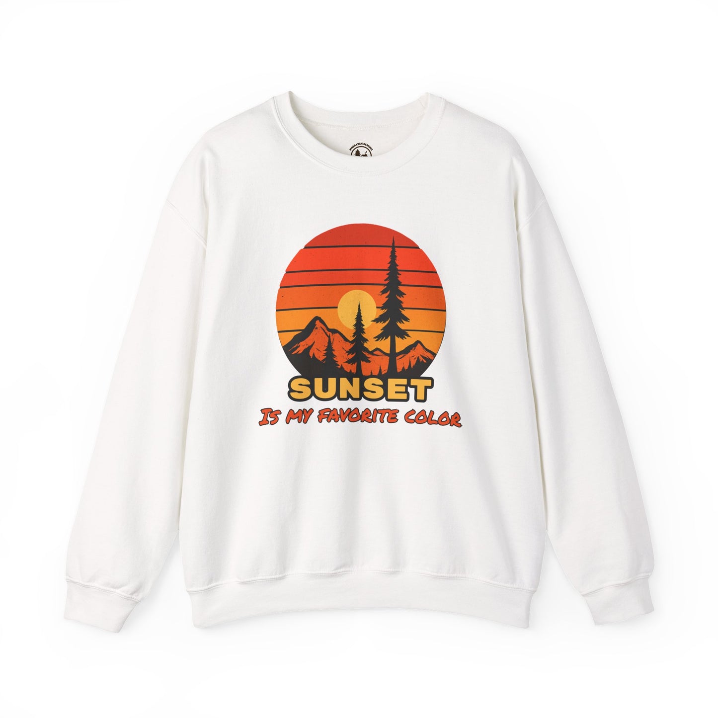 Sunset Mountain Crewneck Sweatshirt – Gildan 18000