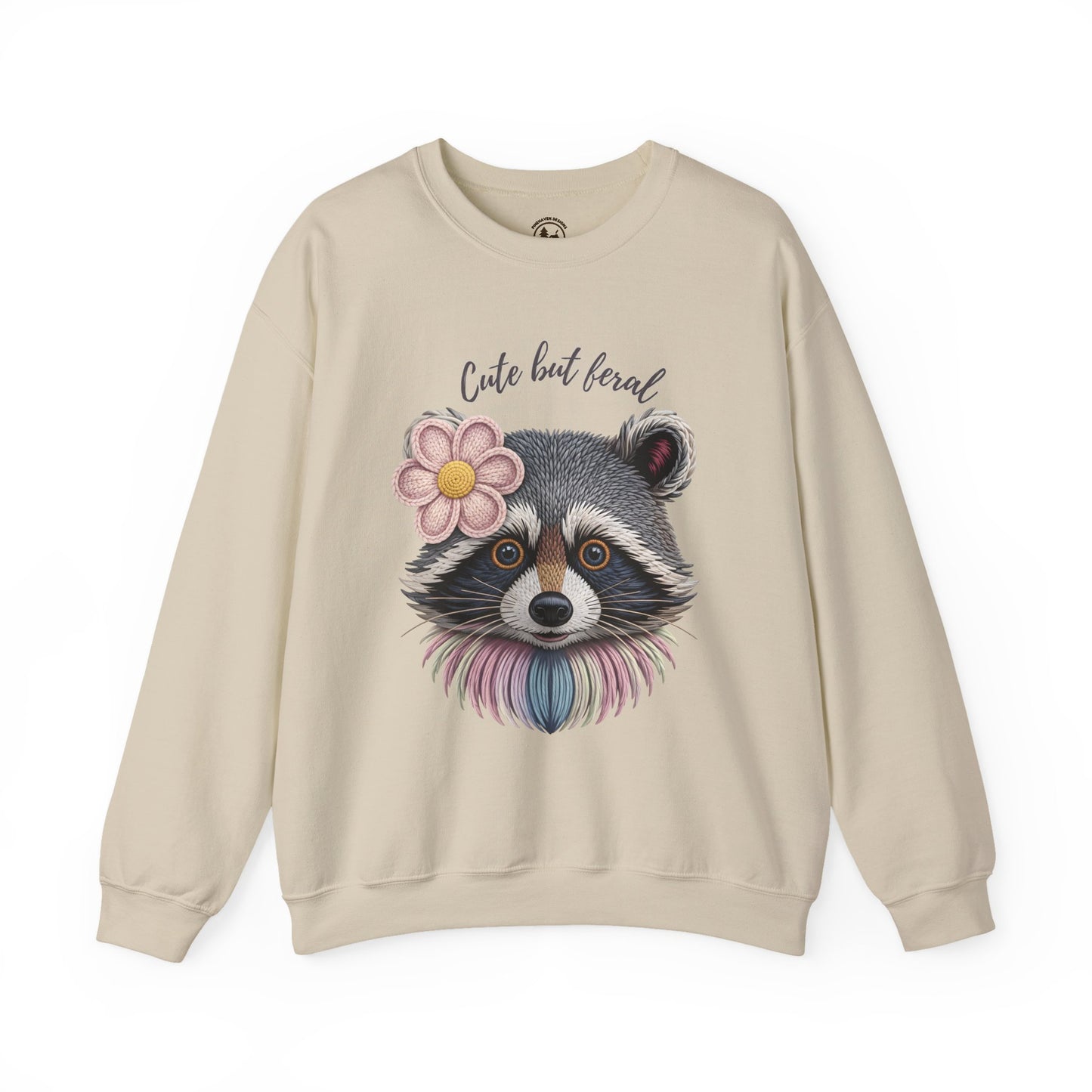 Cute But Feral Raccoon Sweatshirt