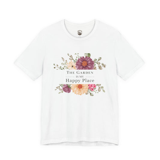 The Garden Is My Happy Place Shirt | Garden Lover Gift | Botanical Flower Tee | Plant Lover Shirt