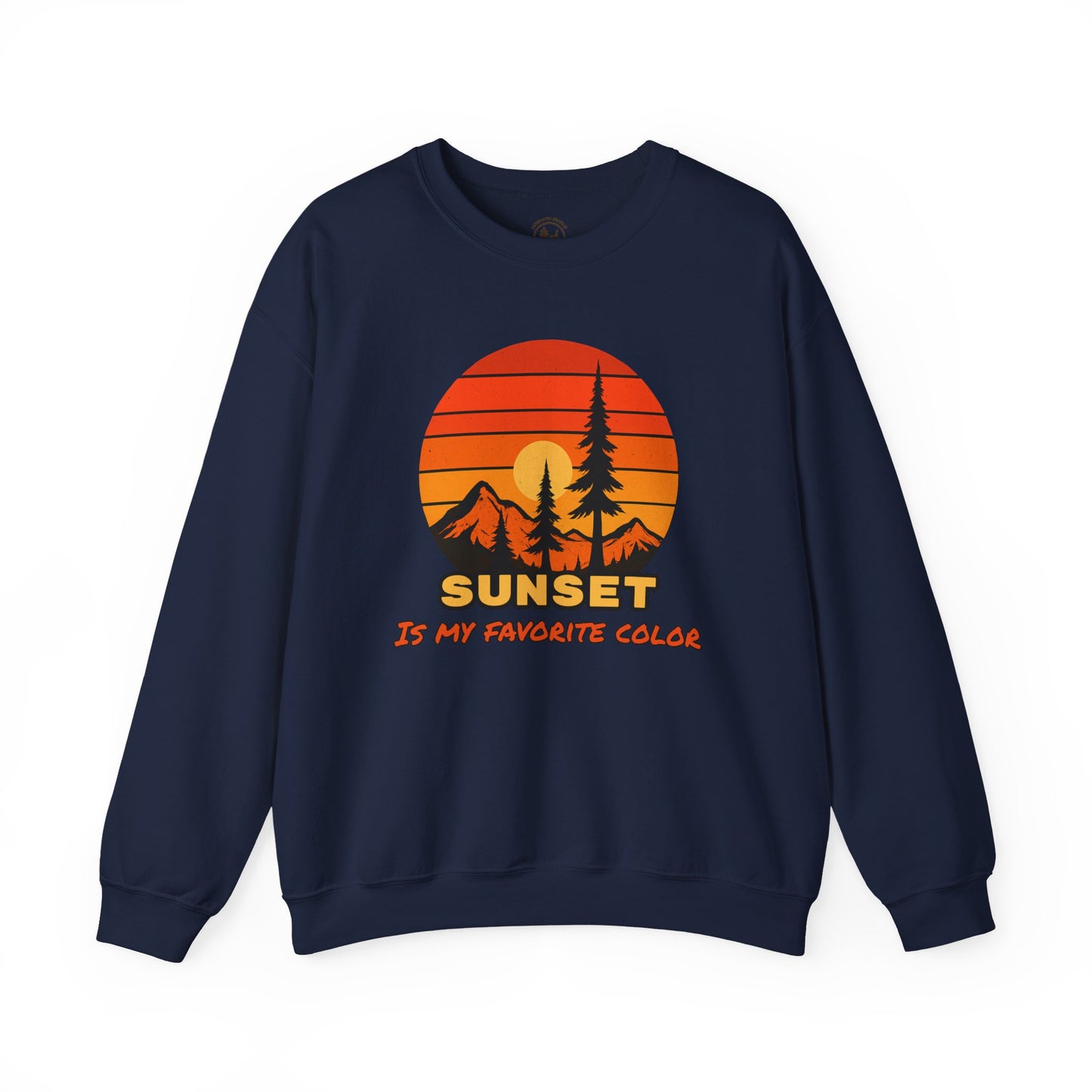 Sunset Mountain Crewneck Sweatshirt – Gildan 18000