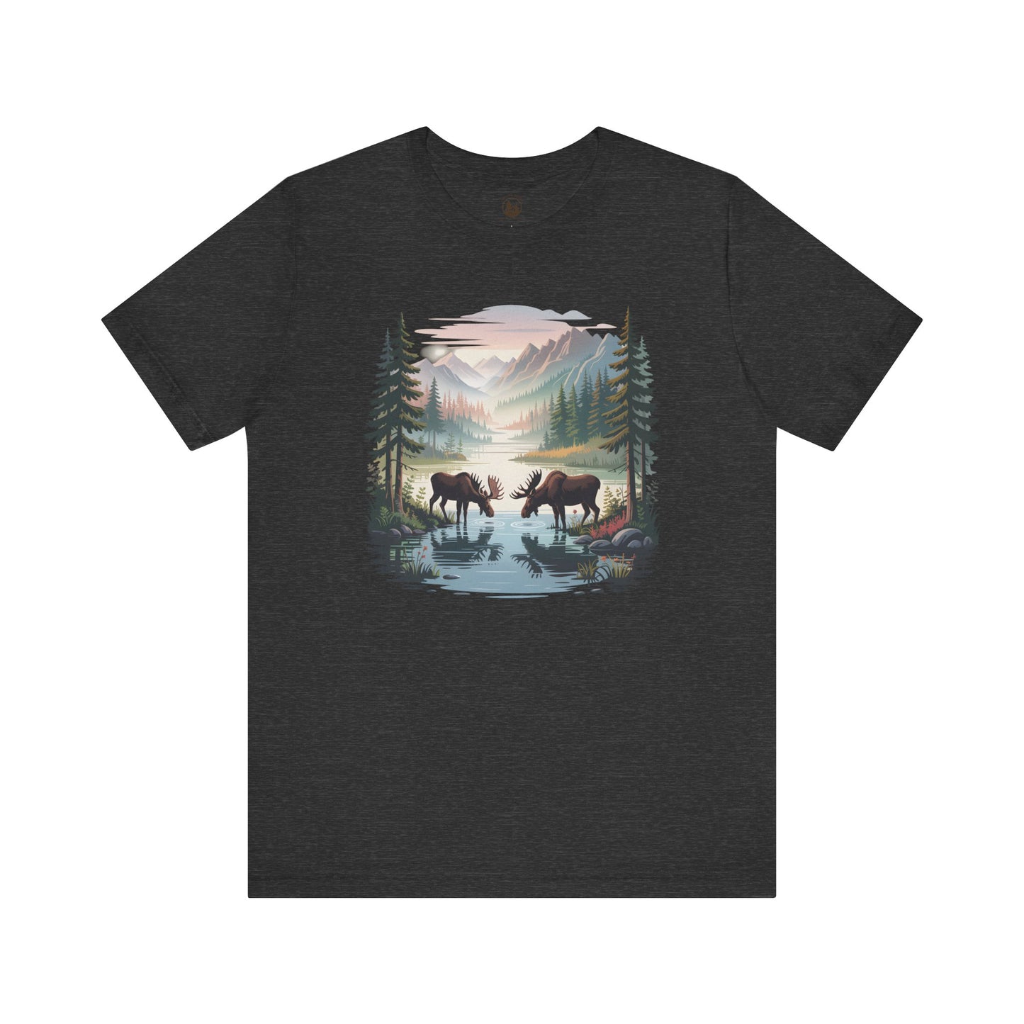 Men's Unisex Outdoor Wilderness T-Shirt With Moose