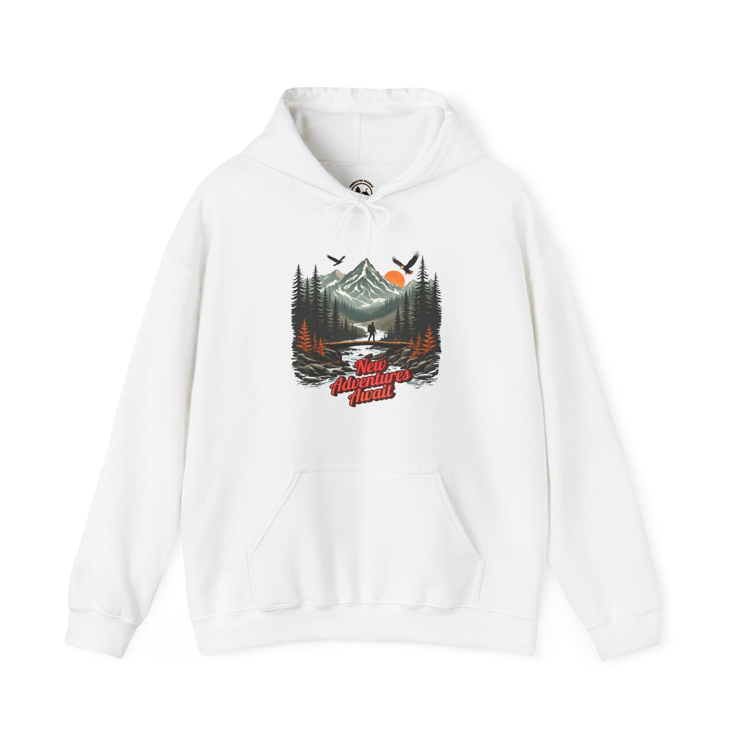 New Adventures Await Hoodie for Women | Mountain Hiking Adventure Sweatshirt