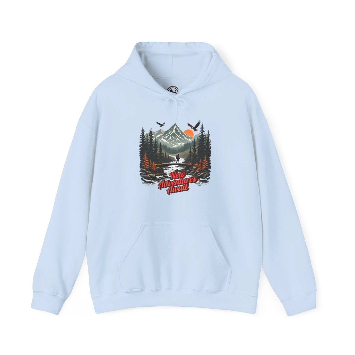 New Adventures Await Hoodie for Women | Mountain Hiking Adventure Sweatshirt