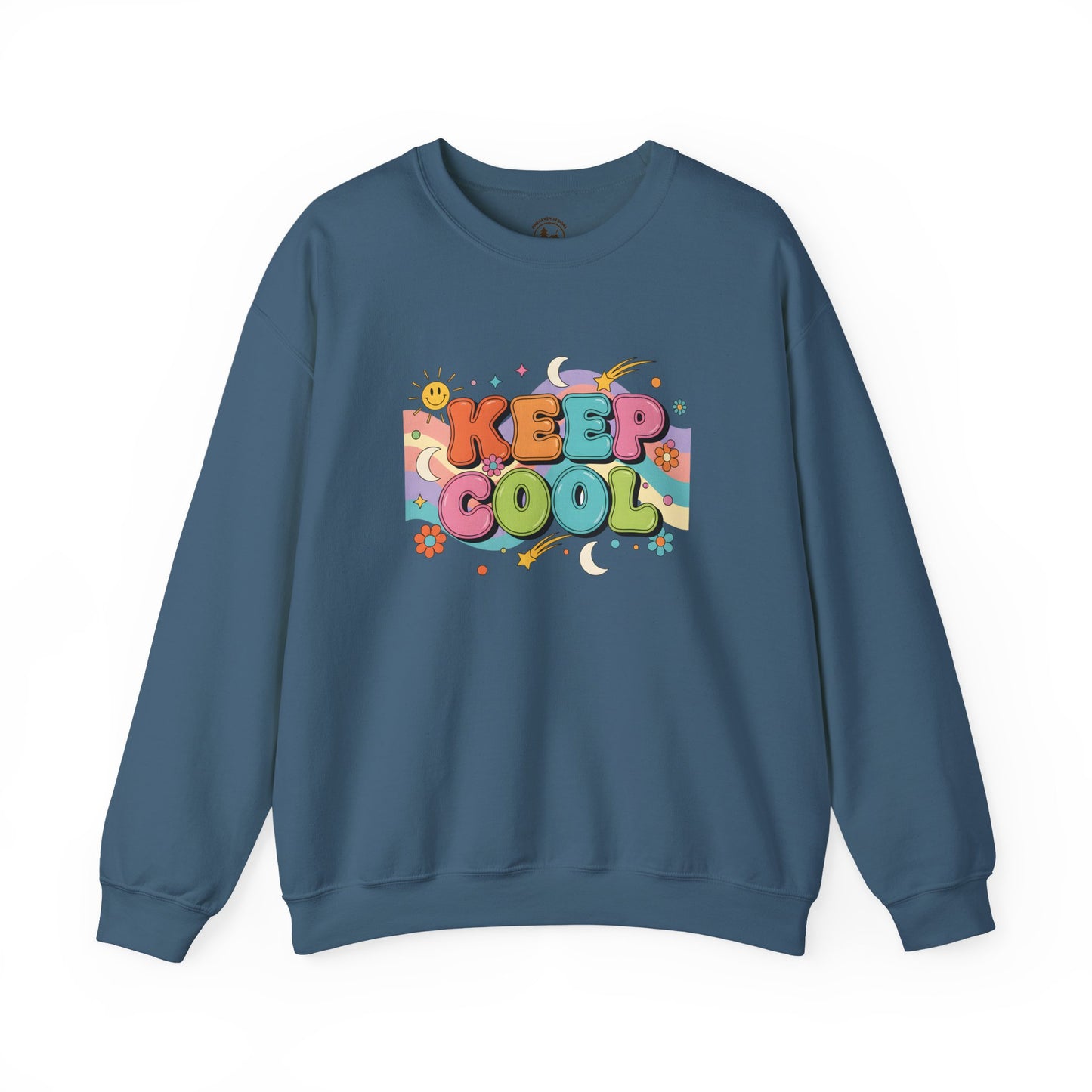 Keep Cool Retro Crewneck Sweatshirt – Unisex Vintage 70s Style