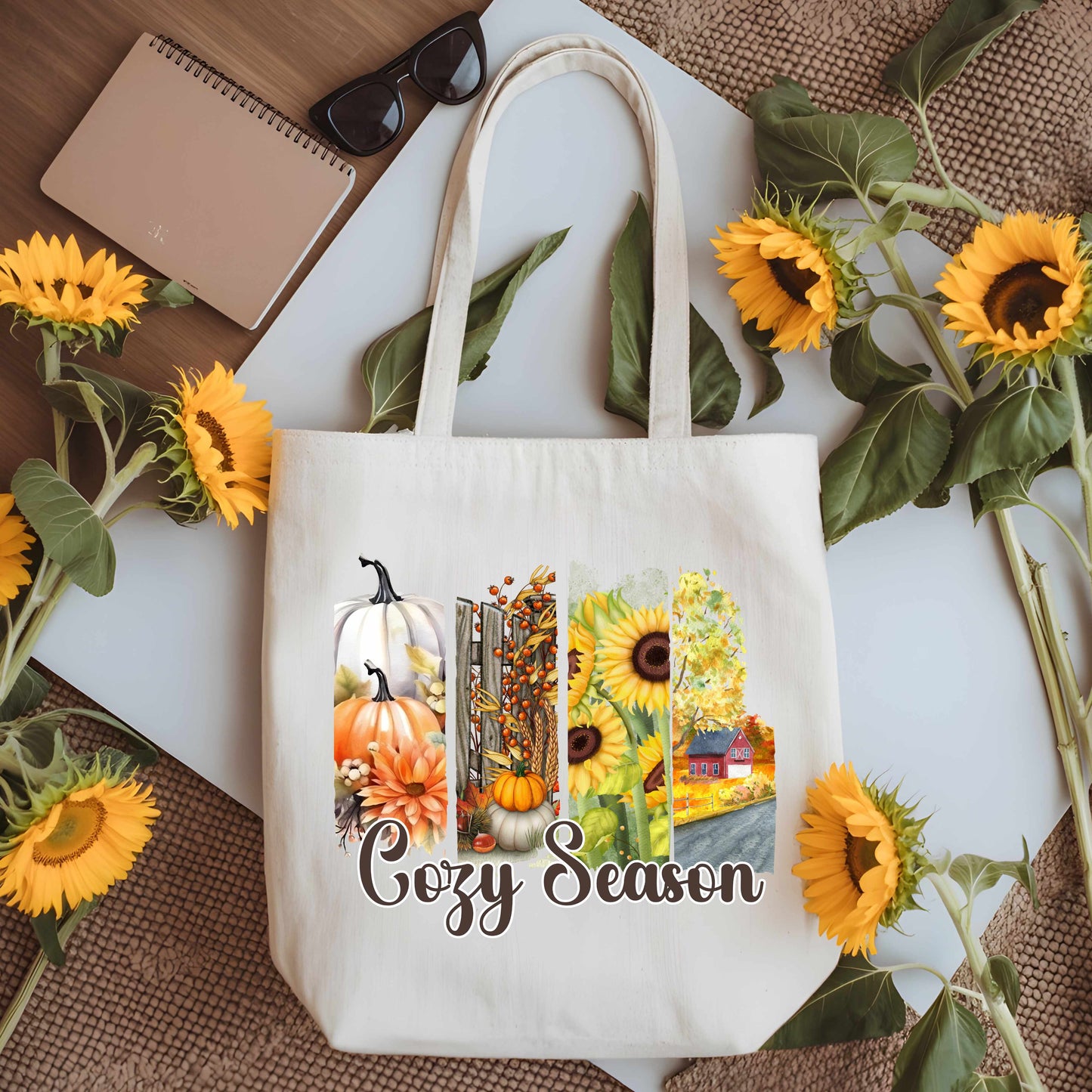 Cozy Season Reusable Canvas Tote Bag