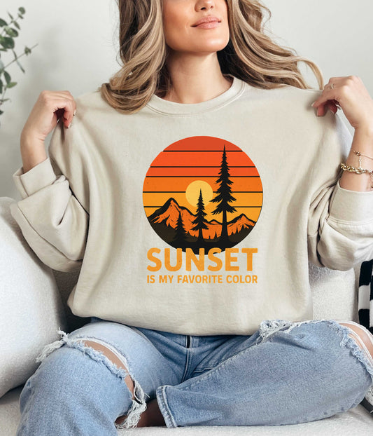 Sunset Mountain Crewneck Sweatshirt