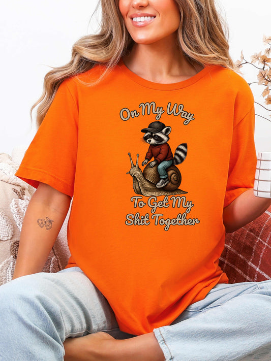 On My Way to Get It Together T-Shirt, Funny Raccoon Graphic