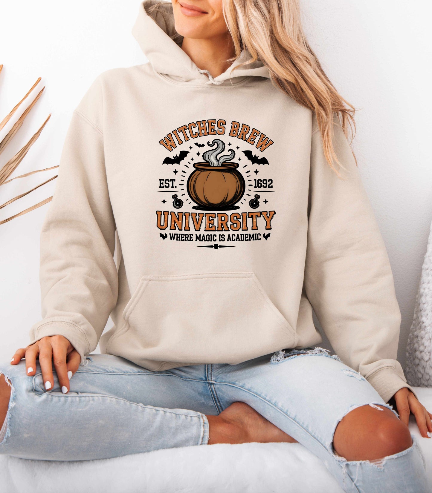 Witches Brew University Sweatshirt, Funny Halloween Witch Graphic