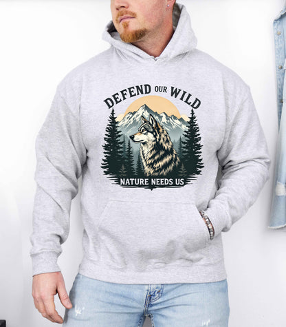 Wildlife Conservation Unisex Wolf Hoodie