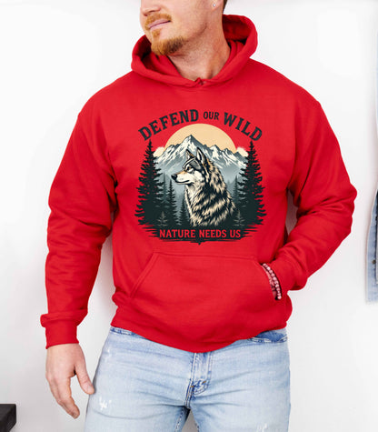 Wildlife Conservation Unisex Wolf Hoodie