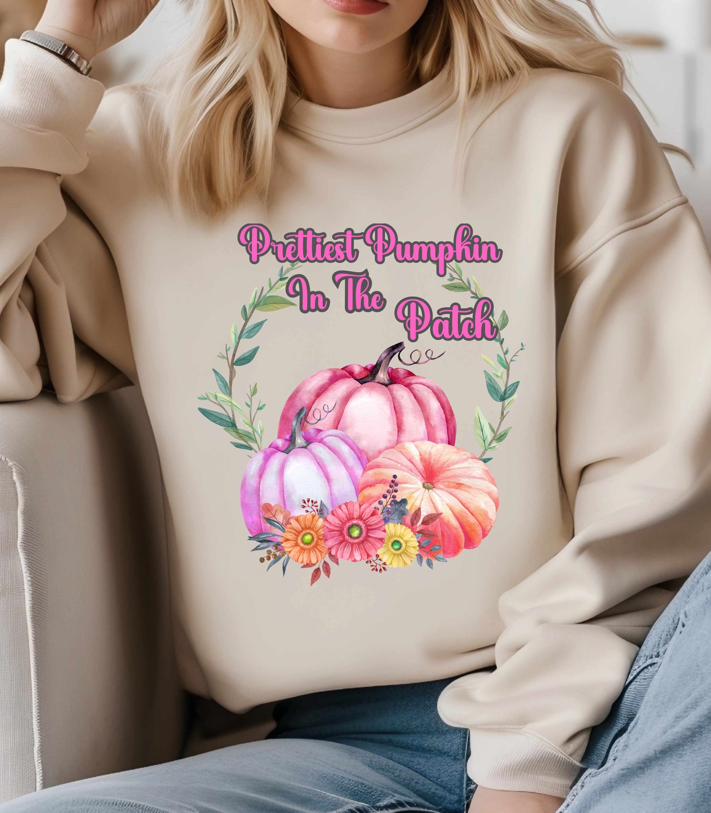 Prettiest Pumpkin in the Patch Sweatshirt | Cute Fall & Halloween Shirt