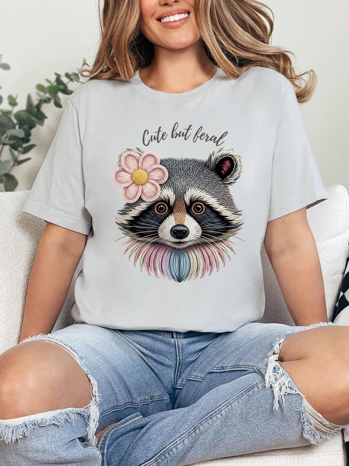Cute But Feral Raccoon T-Shirt