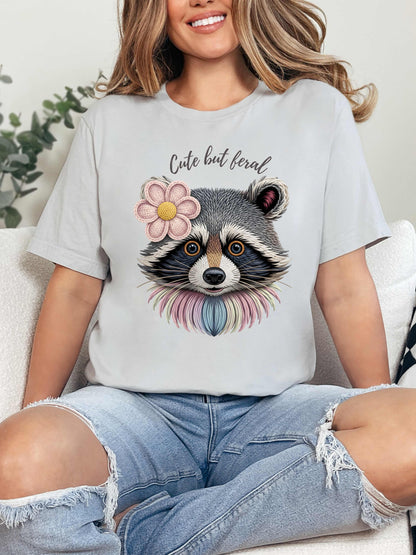 Cute But Feral Raccoon T-Shirt