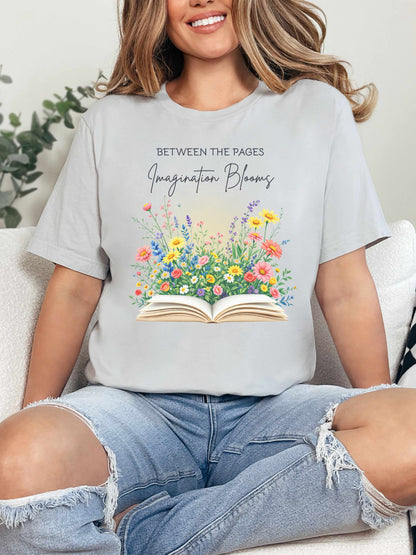 Between the Pages Imagination Blooms T-Shirt