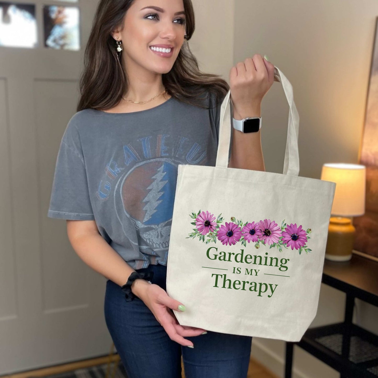 Gardening Is My Therapy Tote Bag