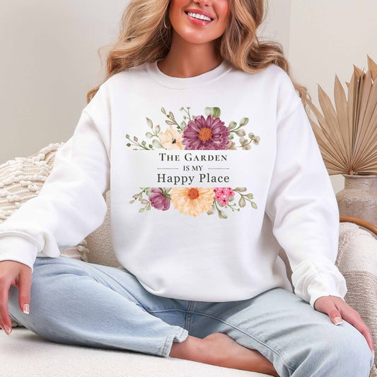 Floral Gardening Crewneck Sweatshirt, Garden Lover Gift, Cozy Gardener Pullover