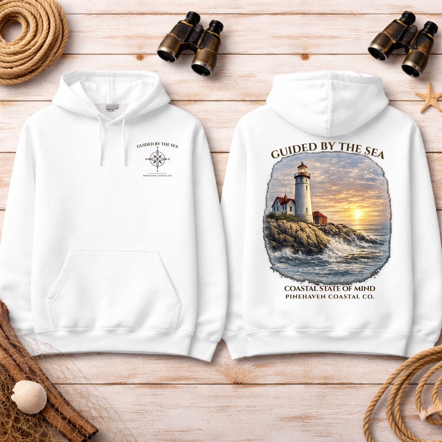 Coastal Lighthouse Hoodie, Pinehaven Coastal Co.
