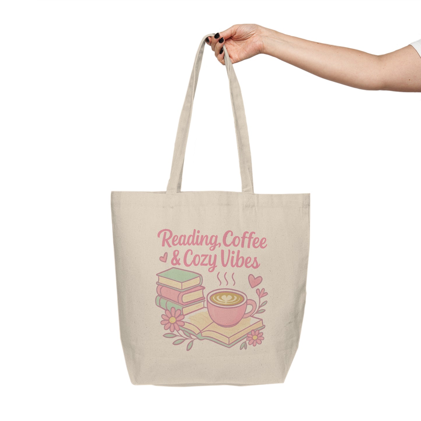 Cozy Reading Tote Bag - Perfect for Book Lovers, Coffee Enthusiasts, Study Sessions, Eco-Friendly Gifts, Casual Outings