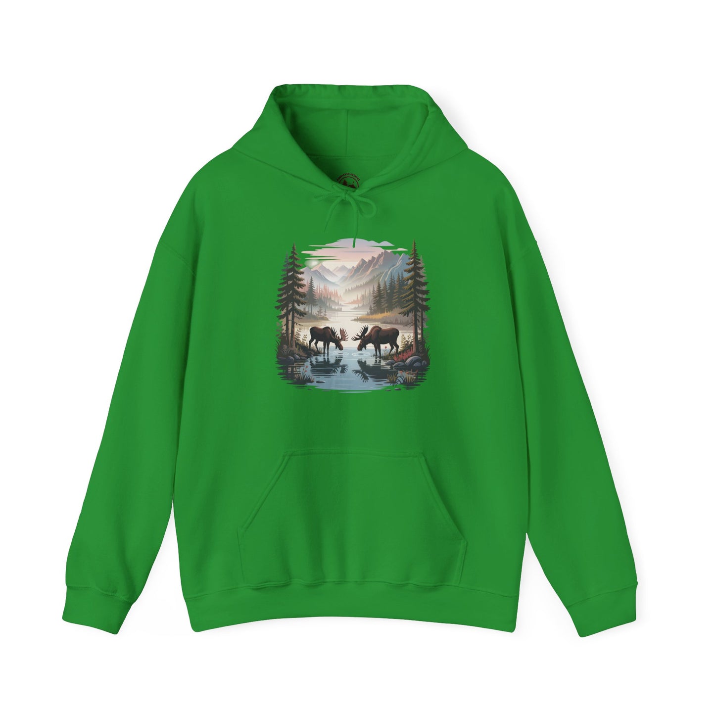 Moose Wilderness  Hooded Sweatshirt | Nature Mountain Landscape Unisex