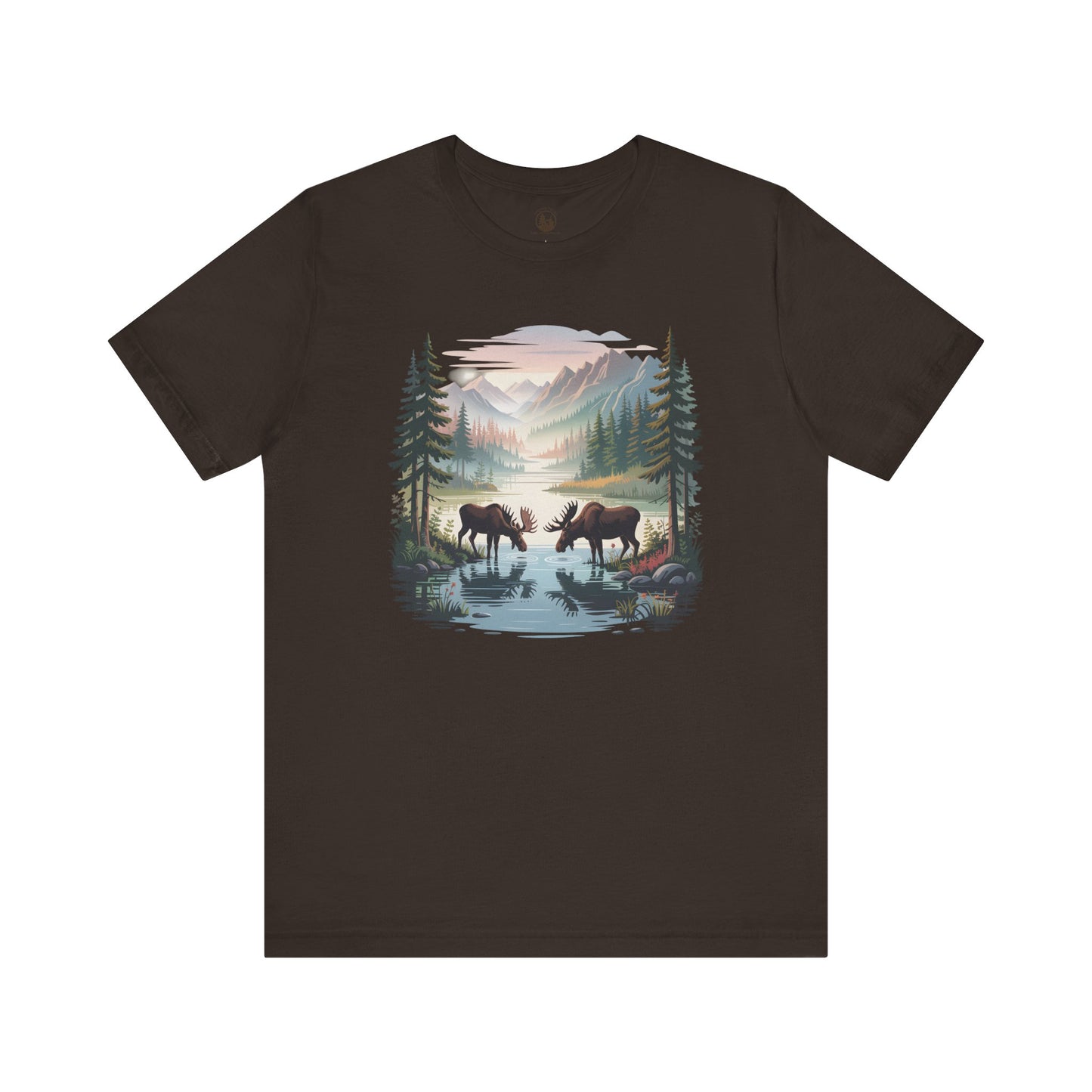 Men's Unisex Outdoor Wilderness T-Shirt With Moose